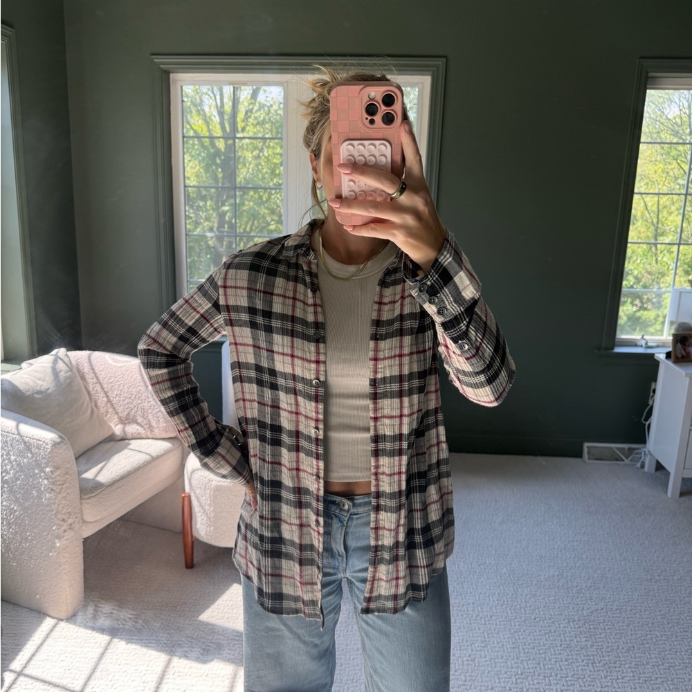Nordstrom Caslon Lightweight Plaid Button-Up Shirt